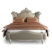 classic bed antique retro design vintage leather luxury art illustration house furniture 3d print model - Mito3D