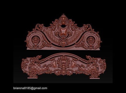 classic bed 3d relief models stl jdp artcam furniture cnc machines printers engraving projects model router carved house 3d print model - Mito3D