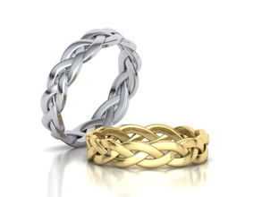 classic braided ring 3dmodel band anniversary knot celtic wedding jewellery silver usa canada europe germany fashion 3d cad astralia jewelry rings 3d print model - Mito3D