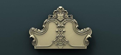classic carved bed 11 decor ornament interior architectural decoration cnc gold wood jewellery art house bedroom furniture 3d print model - Mito3D
