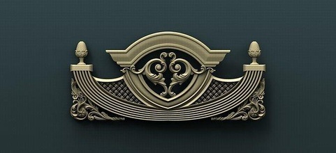 classic carved bed 12 decor ornament interior architectural decoration cnc gold wood jewellery art house bedroom furniture 3d print model - Mito3D