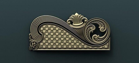 klassisch geschnitzt Bett 4 Dekor Ornament Innere architektonisch Dekoration cnc Gold Holz Schmuck Kunst Haus 3d print model - Mito3D