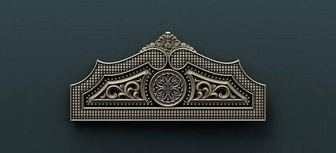 classic carved bed 5 decor ornament interior architectural decoration cnc gold wood jewellery art house 3d print model - Mito3D