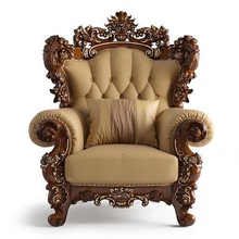 classic chairs antique ornate baroque upholstery furniture wood victorian luxury gallery carve seating carving retro ornament decorate rococo imperial house 3d print model - Mito3D