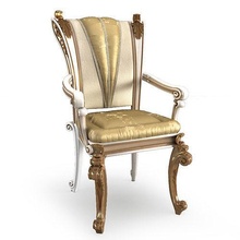clássico cadeiras mobília Antiguidade estofamento poltrona trono retro cadeira couro elegante salão imperador rococó monarca casa 3d print model - Mito3D