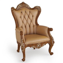 clásico sillas tapicería mueble Sillón cuero trono madera silla antiguo corte salón retro comodidad casa 3d print model - Mito3D