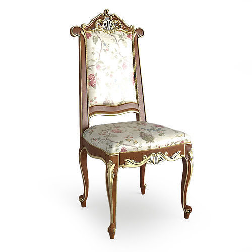 classique chaises meubles chaise antique rétro trône tapisserie fauteuil bois salon empereur art déco intérieur maison 3D print model - Mito3D