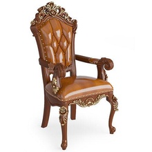 klasik sandalyeler mobilya taht Antik döşeme Odun sandalye koltuk oturma yeri deri iç ahşap retro salon tasarım imparator hükümdar ev 3d print model - Mito3D