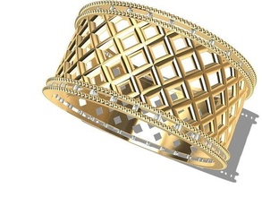 klassisch kreuz muster jali ring stl dateien verifiziert schmuck druckbar diamant weiß mode silber 3d cad nocken prototyp juwel ringe gold sterling hochzeit 3d print model - Mito3D