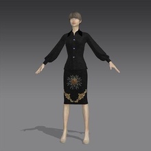 klasik tasarım Giyim kumaş elbise tasarımcı form moda 3d print model - Mito3D