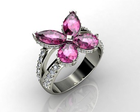 classic diamond jewelry gold engagement wedding ring gemstone rings 3d print model - Mito3D
