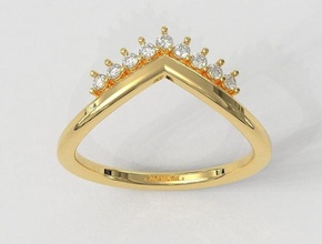 klasik elmas yüzük takı gümüş altın düğün moda yazdırılabilir mücevher sınıf anel akım 3d print model - Mito3D