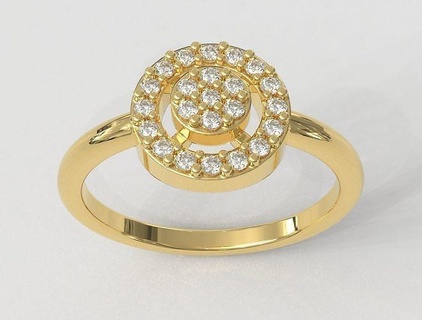 classic diamond ring rings gold jewelry pauloranieri trendy fashion silver jewellery jewel gemstone wedding 3d print model - Mito3D