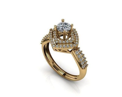 clássico diamante anel joalheria platina precioso luxo gema ouro noivado Casamento moda tradicional elegante vintage linda arte elegância brilhante argolas 3d print model - Mito3D