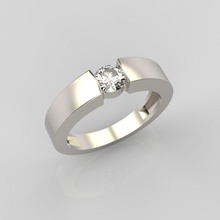 clásico anillo de diamantes 2 la joyería brillante diamante el compromiso gem oro joya imprimible plata joyas del piedra gema boda los anillos 3d print model - Mito3D