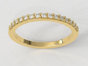 classic diamond wedding band ring gold diamonds silver jewelry gem jewel jewellery rings engagement 3d print model - Mito3D