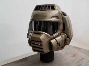 clássico desgraça cara capacete terremoto cosplay suporte arte desgraçado campeões cosplayprop 3d print model - Mito3D