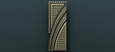 classic door decor ornament interior architectural decoration cnc gold wood jewellery art house 3d print model - Mito3D