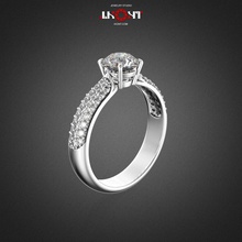 classic engagement ring rg0020 jewelry jewellery clothing gold wedding diamond precious jewel ladies fashion rings 3d print model - Mito3D