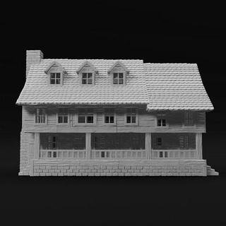 klasik fantezi meyhane masa üst rpg 3d Yazdır model bina Han konak dnd Zindanlar ejderhalar Odun taş modüler birleştirmek Sanat dekorasyon oyuncak köy kasaba ev oyunlar oyuncaklar yazı tahtası 3d print model - Mito3D