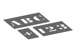 clássico fonte spray pintura estêncil texto cartas números alfabeto personagens erro digitação escrever escrevendo abc tipografia símbolo passatempo faça marcação 3d print model - Mito3D