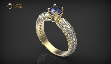 klassische Edelstein-ring Schmuck classic Edelstein ring gold 14k Drucker original Juwel design modern Dekoration Ringe 3d print model - Mito3D