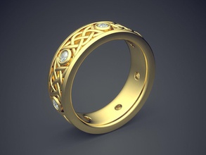 klassisch golden engagement ring carving diamant einzelheiten juwel schmuck ringe hochzeit brillant cad mode schönheit finger platin druckbar gold 3d print model - Mito3D