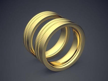 classic golden engagement ring minimal carving design gold jewel jewellery jewelry rings wedding diamond brilliant cad fashion finger gem platinum printable simple 3d print model - Mito3D