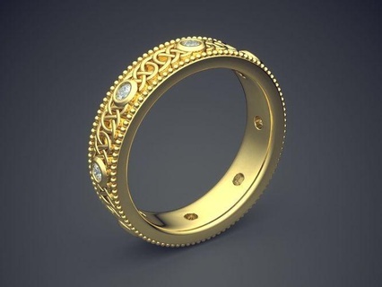 classic golden engagement ring ornament diamond details jewel jewellery jewelry rings wedding brilliant cad fashion beauty finger gem platinum printable detail gold 3d print model - Mito3D