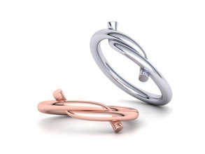 clássico do nó anel de impressão 3d modelo jóias anéis ringforher tiff arame nós o cad eua canadá israel jóia 3dprinting a moda luxo 14k 3printing ouro cera 3d print model - Mito3D