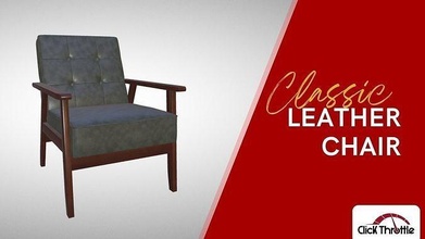 classic leather chair model modern furniture design living contemporary house 3d print model - Mito3D