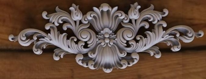 classic leaves cnc jewelry art decor ring ornament interior carving architectural decoration classical wood molding furniture plaster carved rococo sculptures 3D print model - Mito3D