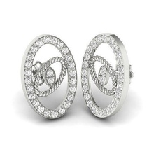 clásico hojas arete Moda accesorio platino diseño joya mueble joyería pendientes plata imprimible brillante diamante anillo oro dedo libra esterlina 3d print model - Mito3D