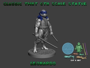 clásico leonardo 6th escala tmnt tortugas ninja miguel ángel raffaello donatello astilla dibujos animados estatua juegos juguetes 3d print model - Mito3D