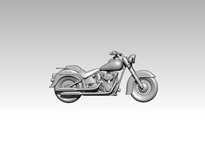 klassisch motorrad linderung 2 harley fahrrad motor biker zyklus moto hubschrauber davidson roller radfahren sportfahrrad fahrer schmuck druckbar cnc anhänger 3d print model - Mito3D