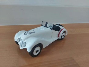 klassisch nett wagen spielmobil retro rahmen auto sport weiß spiel kinder spiele spielzeuge 3d print model - Mito3D