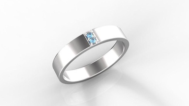 classic ring jewelry wedding stones gem diamond jewellery precious engagement rings 3d print model - Mito3D