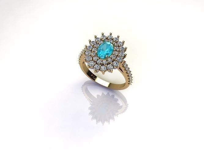classico squillare gioielleria argento oro diamante nozze sterlina bianca brillante gemma stampabile anelli 3D print model - Mito3D