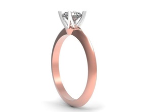 classic ring 4 prongs tiffany style engagement jewelry wedding rings 3d print model - Mito3D