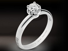clásico anillo diamante platino precioso diamantes imprimible plata joya joyería Boda Moda brillante oro exclusivo lujo anillos belleza 3d print model - Mito3D