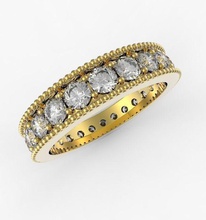 clásico anillo de gemas la joyería gem oro el platino accesorio brillante plata diamante joya los anillos 3d print model - Mito3D