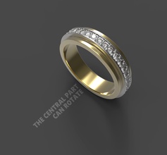 klassische ring beweglichen Teil Schmuck classic Edelsteine drehen 3parts Hochzeit bedruckbar ist Bekleidung Ringe bewegliche engagment vorhanden gem Diamanten gergious cad jahrgang 3d print model - Mito3D