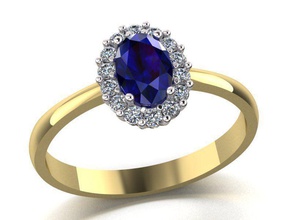 clásico anillo de piedra oval la joyería el diamante imprimible regalo cad las gemas femenino mujeres exclusivo 3dm stl obj moda oro poligonal los anillos 3d print model - Mito3D