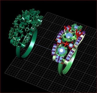 classic ring xix century jewelry classic ring preset art stones rings jewelry rings  3d print model - Mito3D