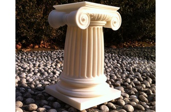 antigo romano iônico coluna vaso or lápis caso bainha caixa interior capital decoração clássico suporte decorativo deco estátua arte roma arquitetônico caneta casa 3d print model - Mito3D