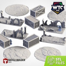 classic ruins wtc set 02 warhammer 40k game compatible space marine terrain scenery city containers forest area txarli factory battle builder tech games toys board 3d print model - Mito3D