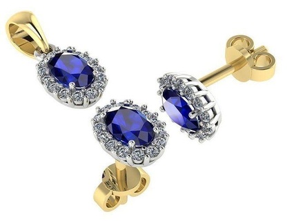 classic set oval gem jewelry jewellery diamond printable gift ring gems female women exclusive 3dm stl obj fashion gold cnc polygonal luxury 3d print model - Mito3D