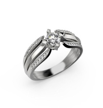 jeu de solitaire classique anneau bijoux triple belle bague en diamant les diamants l'engagement mode beauté or joyau néoclassique imprimable mariage souvenirs personnes l'anneau d'argent anneaux 3d print model - Mito3D