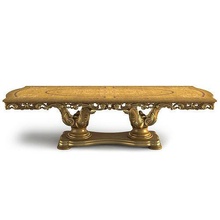 classic table antique wood copper furniture decor silver art retro wooden bronze gold ancient traditional statue isolate cash house 3d print model - Mito3D