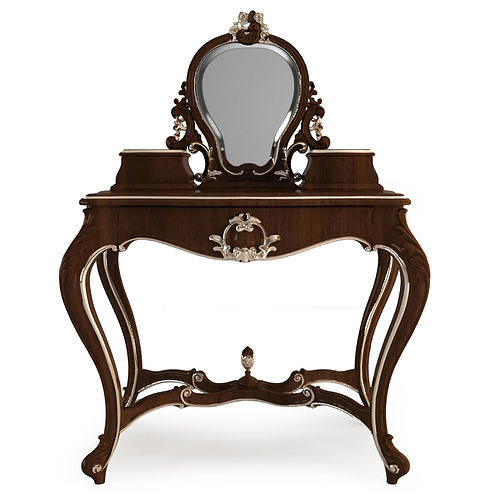 clásico mesa mueble antiguo florido madera barroco lujo apocalipsis esculpir pared espejo rococó retro decoración diseño elegante Arte Clásico estilo casa 3D print model - Mito3D